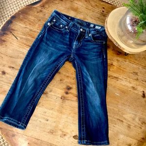 Miss Me Girls Denim Cuffed Capris 16